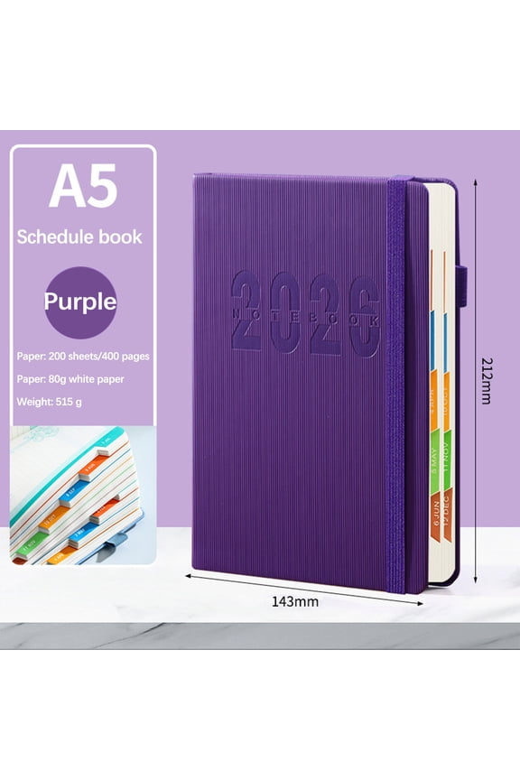 Weekly Planner Notebook Hardcover Calendar Planner with Monthly Tab, 365 Day Daily Planner for Office & Classroom, Thick Paper Organizer for Productivity, Professional Goal Setting & Time Akmoler