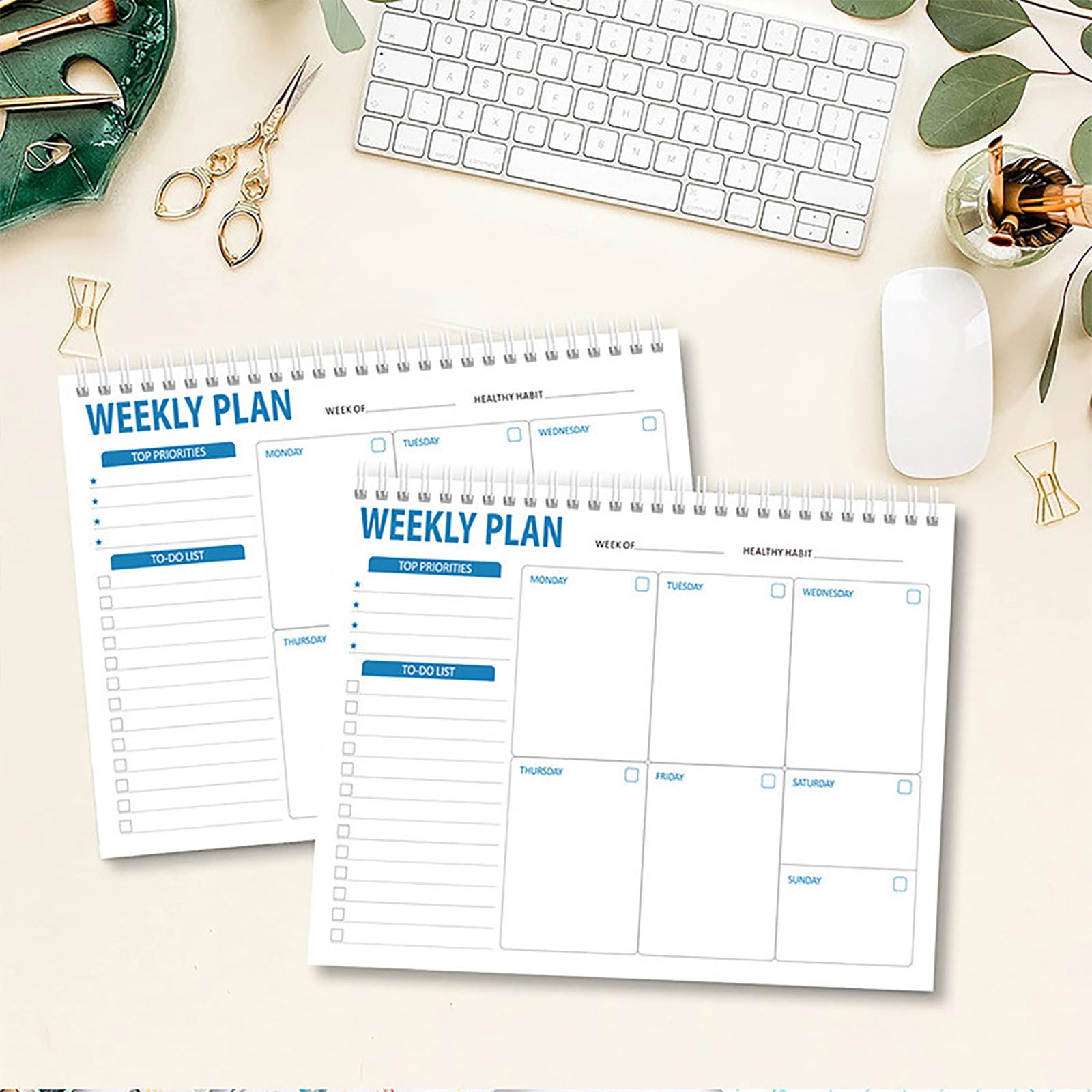 Freshpoint Note Pad Weekly Planner Notepad, 8.5x11 Inch Desk Pad with Lined Layout, 7-Day ...