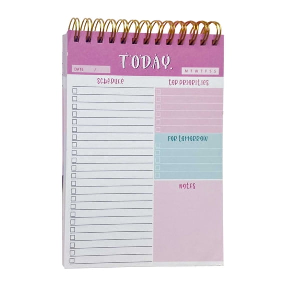 Weekly Planner Notepad,Spiral To Do List Undated Planning Pad, Weekly Organizer for Students, Weekly Agenda for Work & Daily Life, 7.5 x 10 in