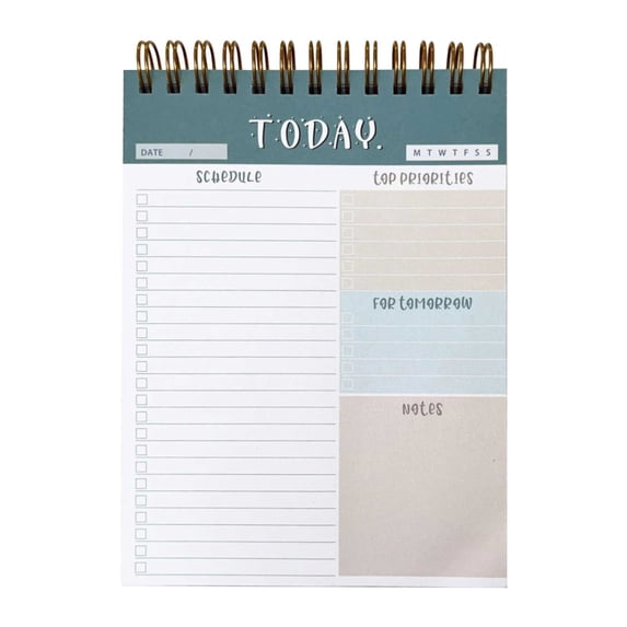 Weekly Planner Notepad,Spiral To Do List Undated Planning Pad, Weekly Organizer for Students, Weekly Agenda for Work & Daily Life, 7.5 x 10 in