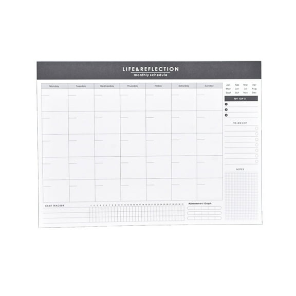 Schedule Pad Desk Planner to Do List Sheets Monthly Notepad Tear off
