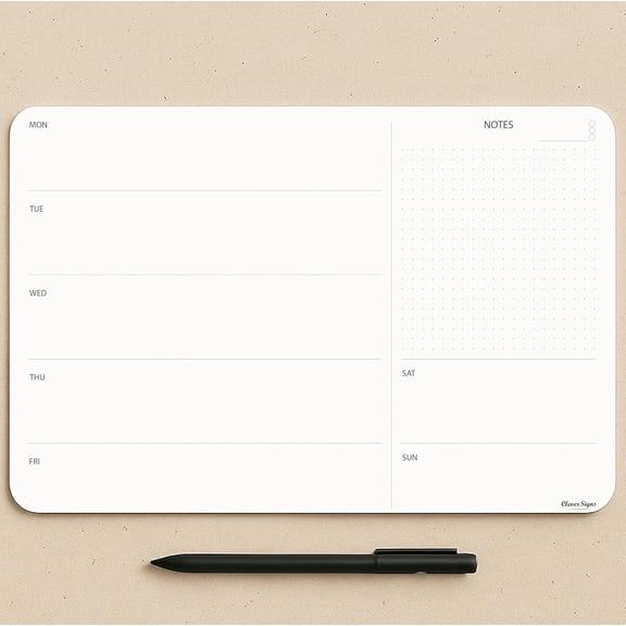 Weekly Planner Pad, Weekly To Do List Notepad, Tear Off Undated Weekly Planner Notepad, 50 Sheets, A4 Size (8,3" X 11,7"), Premium Thick Paper with Cardboard Back Support, Weekly Desk Planner by