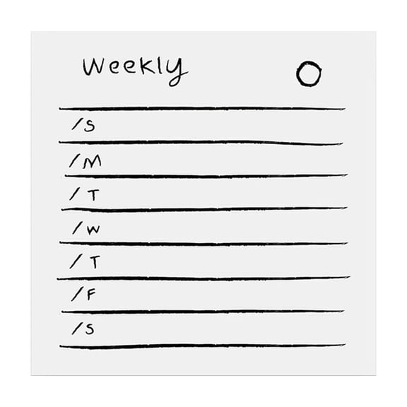Weekly Planner Sticky Notes, Self-Adhesive Memo Pad, Minimalist Sticky for Student Office Planning Reminders, To-Do Lists, Messages, 50Pcs Multicolor