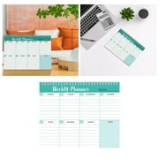 Weekly Planner Tear Out To Do List with Daily Agenda and Calendar 52 Sheets 100gsm Paper Undated 75x10 Inches Productivity Organizer for Craft Stationery, 19 cm 25.4 cm, MintGreen