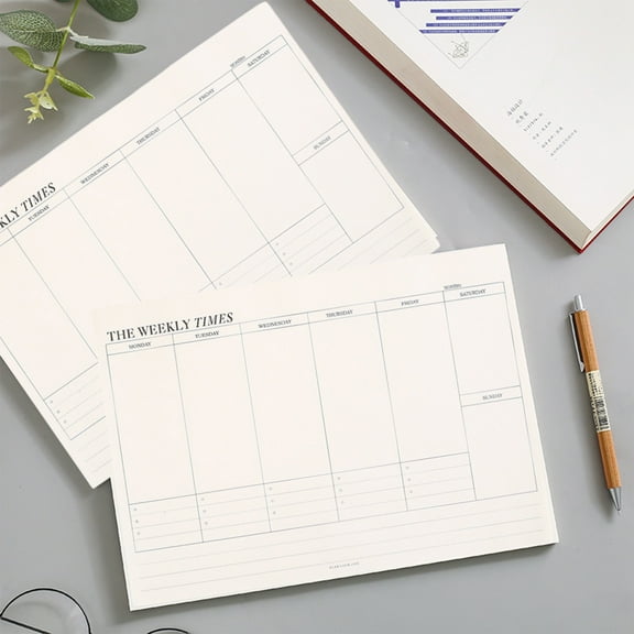 Weekly Planner Tear-Off Pad for Wall or Desktop, Paper Planning Calendar for Home, School, Office