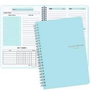 Weekly Planner Undated Planner Book with To-Do List,Weely Goals,Habit Tracker, 5.6X 8.1 Inch for 52 Weeks Planning Blue for Women