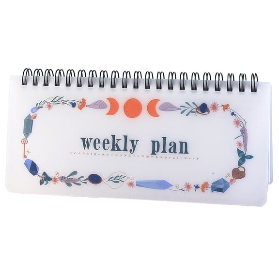 Weekly Planner Undated, Weekly To Do List Notepad, Twin Coil Binding Planner Tearable Page 360 Vertical for Student Teacher Office, 7.5x3In Organization Notebook, A