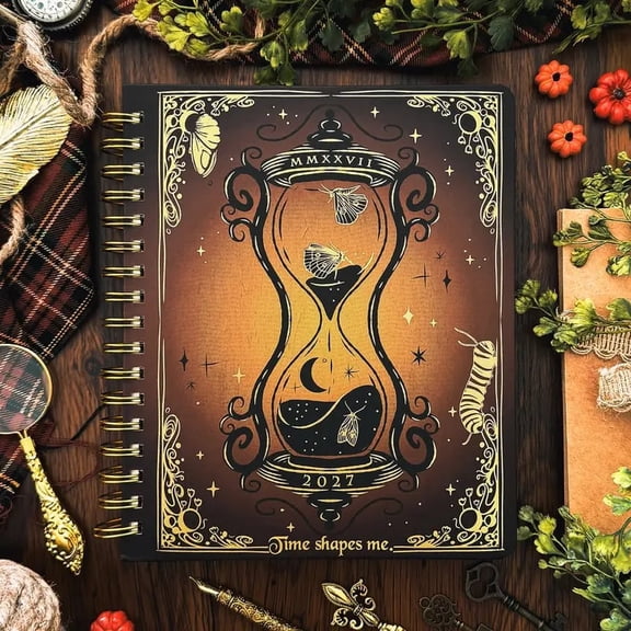 Weekly Planner for Productivity, Dark Aesthetic Organizer Notebook with Habit Tracker, Goal Setting and Daily Organization Pages