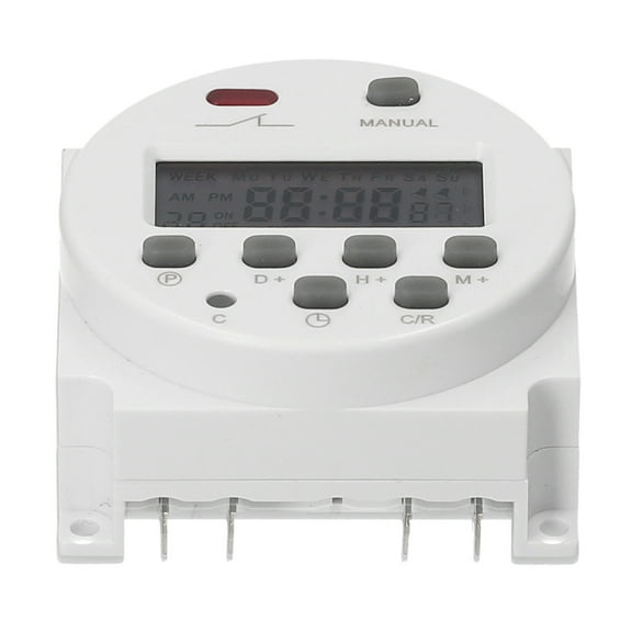 Weekly Programmable Digital Timer Switch Panel Mounted Electrical Timer 16 Independent ON/ OFF Programs For Home Office Lights Fans TV Kitchen Appliances