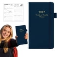 thumbnail image 1 of Weekly Planner for 2027 - Compact Schedule Notebook for Backpack Purse Travel, Paper Daily Organizer for School Work, Portable Agenda, 1 of 7