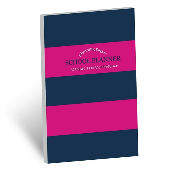 Weekly School Planner, Lightweight 6"x9" Soft Cover, Made in the USA (Pink Stripes)