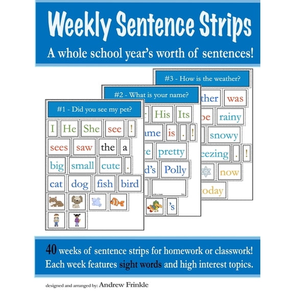 Weekly Sentence Strips, (Paperback)