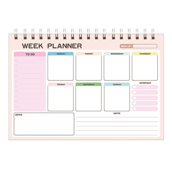Weekly Task Notepad Pad (Desk Planner Sheet, To-Do Checklist), Horizontal Version A, Pp Weekly Planner Notepad, Horizontal A Size, Undated For Work And Home Tasks, Meiiso
