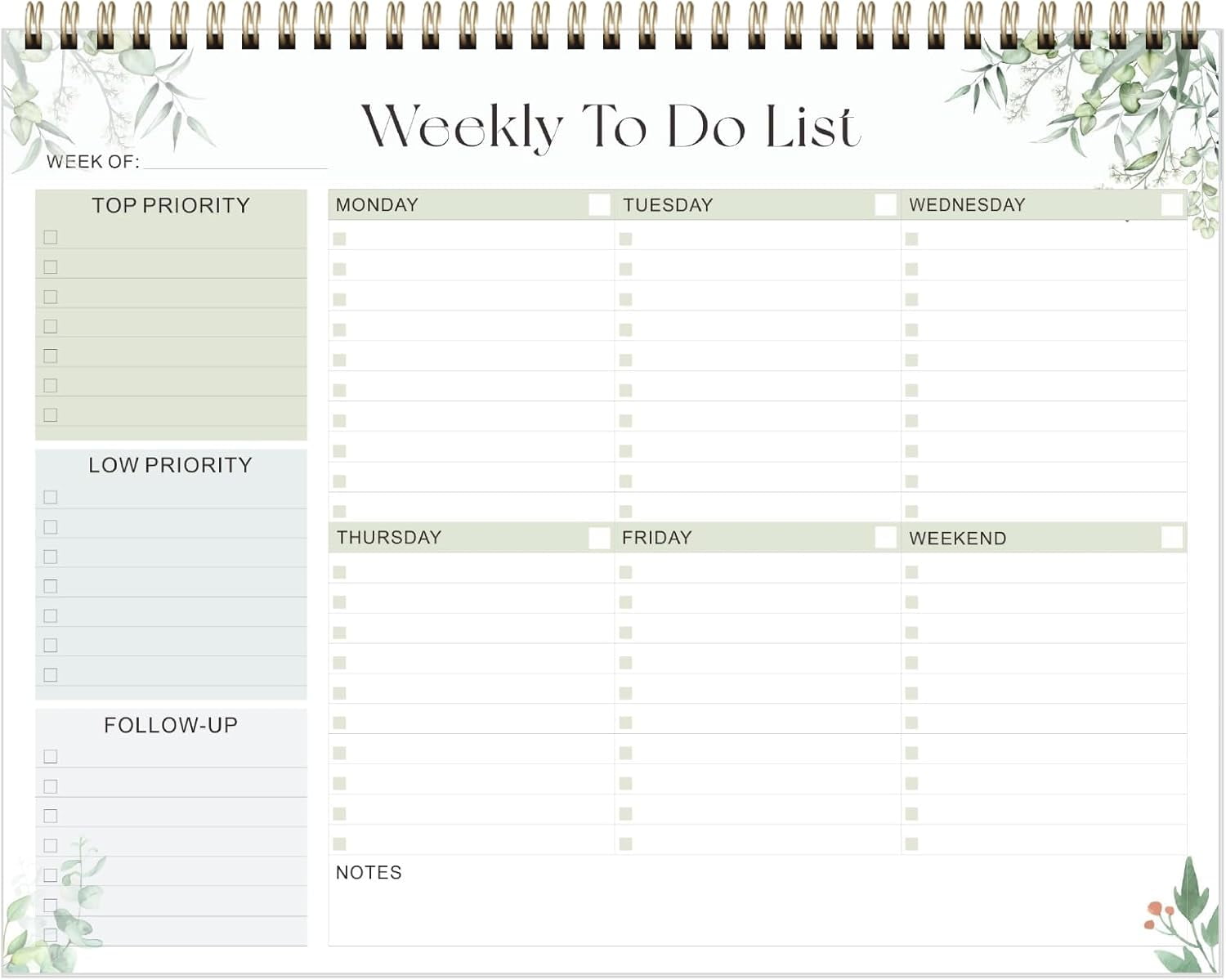 Weekly To Do List Notepad Undated Planner With 52 Sheets 8 5 x11 weekly-to-do-list-notepad-undated-planner-with-52-sheets-8-5-x11
