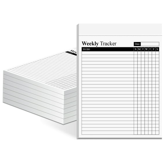 Weekly Tracker Notepad To-Do-List Desk Notepad with Multiple Sections - 5.5 x 8.5" 50 Sheets Habit Tracking Days of Week Tear-Off Sheets, Planner Organizing - Made in USA