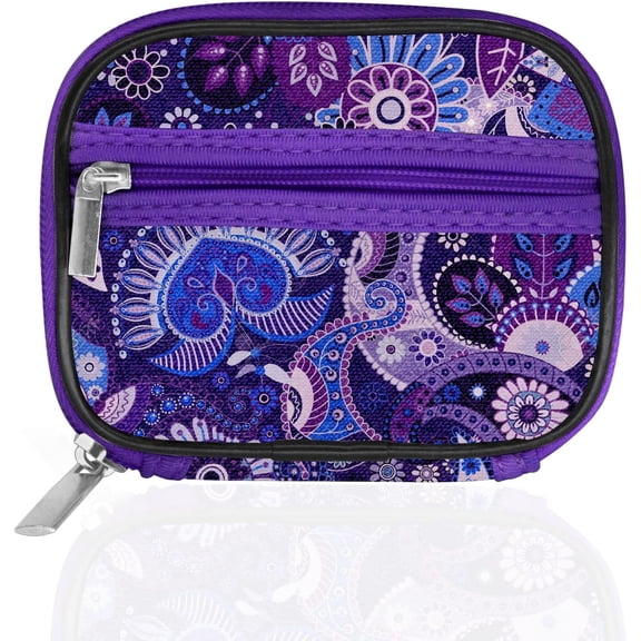 Weekly Travel Pill Organizer Case for Purse with Removable 7 Day Box, Fas able Pill Container for Medicine, Vitamin, Supplement - Purple 01