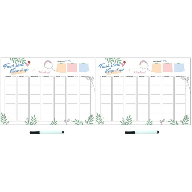Weekly Whiteboard Stickers Chalkboard for Kids Dry Erase Calendar Weekly Whiteboard Stickers Chalkboard for Kids Dry Erase Calendar