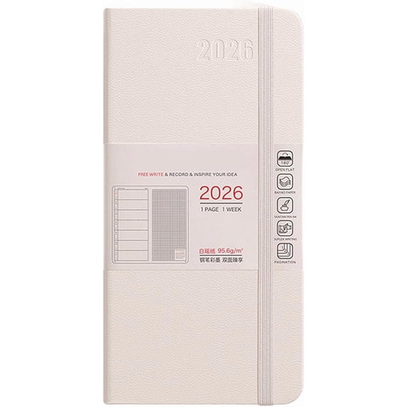 Weekly and Monthly Planner for 2026 with Hardcover, Lay-Flat Binding, 176 Pages for Goal Setting, Scheduling, and Notes
