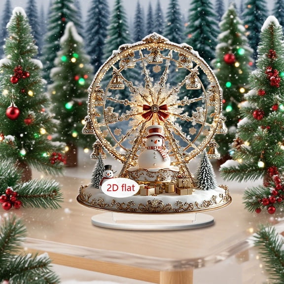 Weekly flyer karymi Christmas Tree Santa Snowman 2D Flat Ornament Gold Series Holiday Gift for Tree Table Decor Room Decor New & Trending Super Savings Week