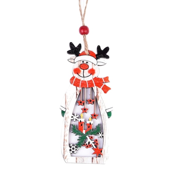 Weekly flyer karymi Wooden Santa Claus Hollow Cutout Ornament Christmas Tree Hanging Pendant for Home Wall and Door Decor Christmas Decorations Indoor Extra Savings up to 70% off