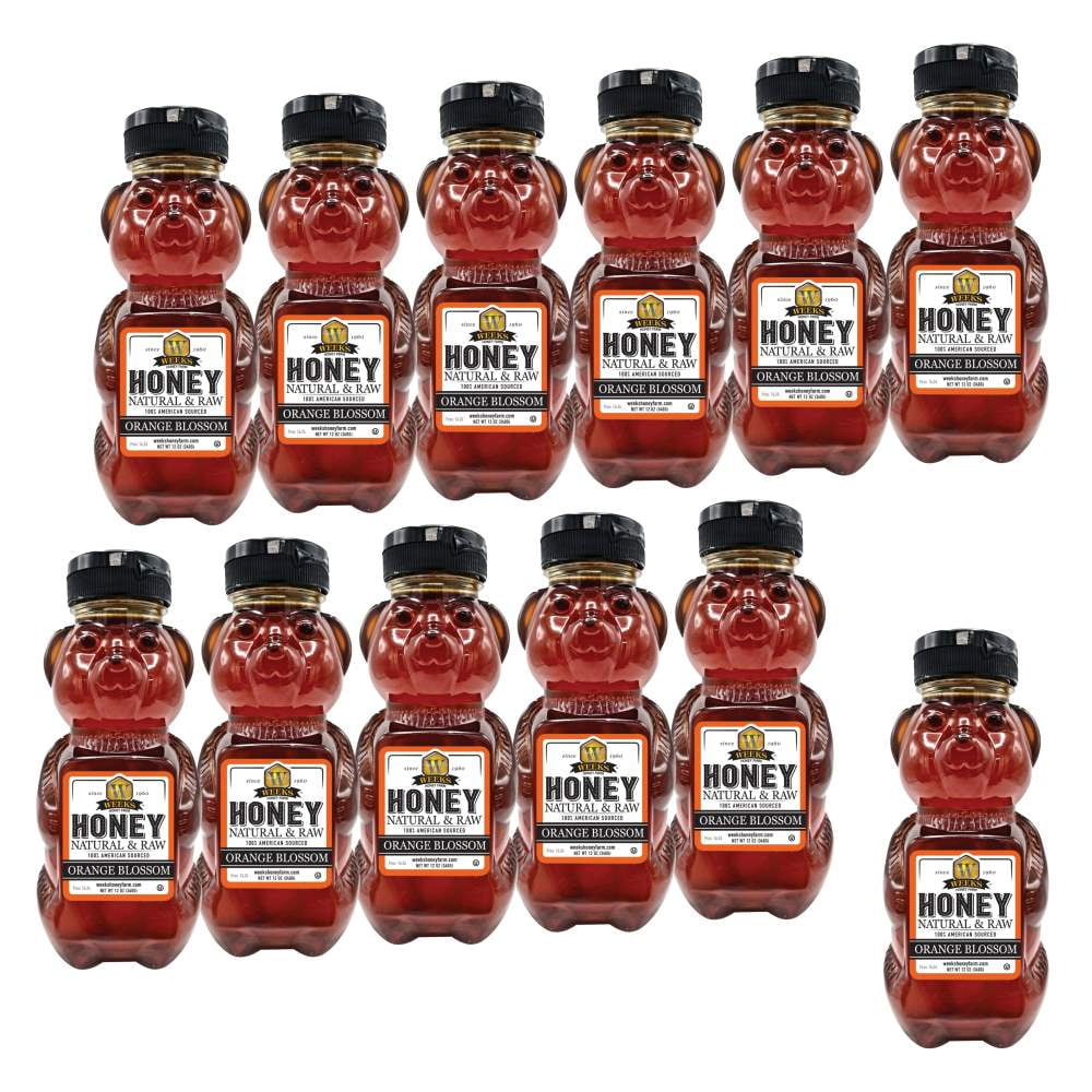 Weeks Honey Farm Orange Blossom Honey, 12 oz, 12 Pack