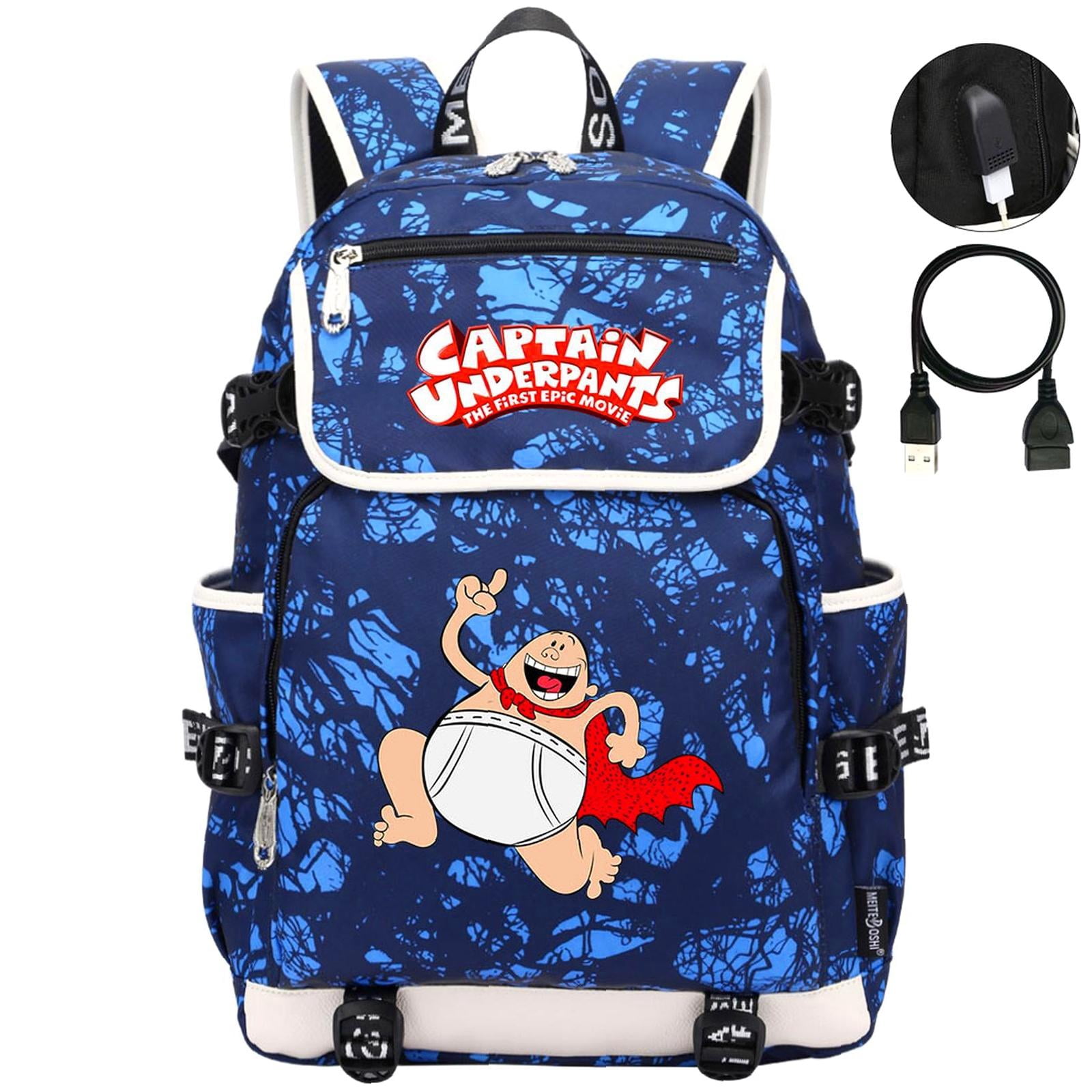 Fun Rucksacks Weekyun Captain Superpants backpack - Fun Clamshell Design, USB ...