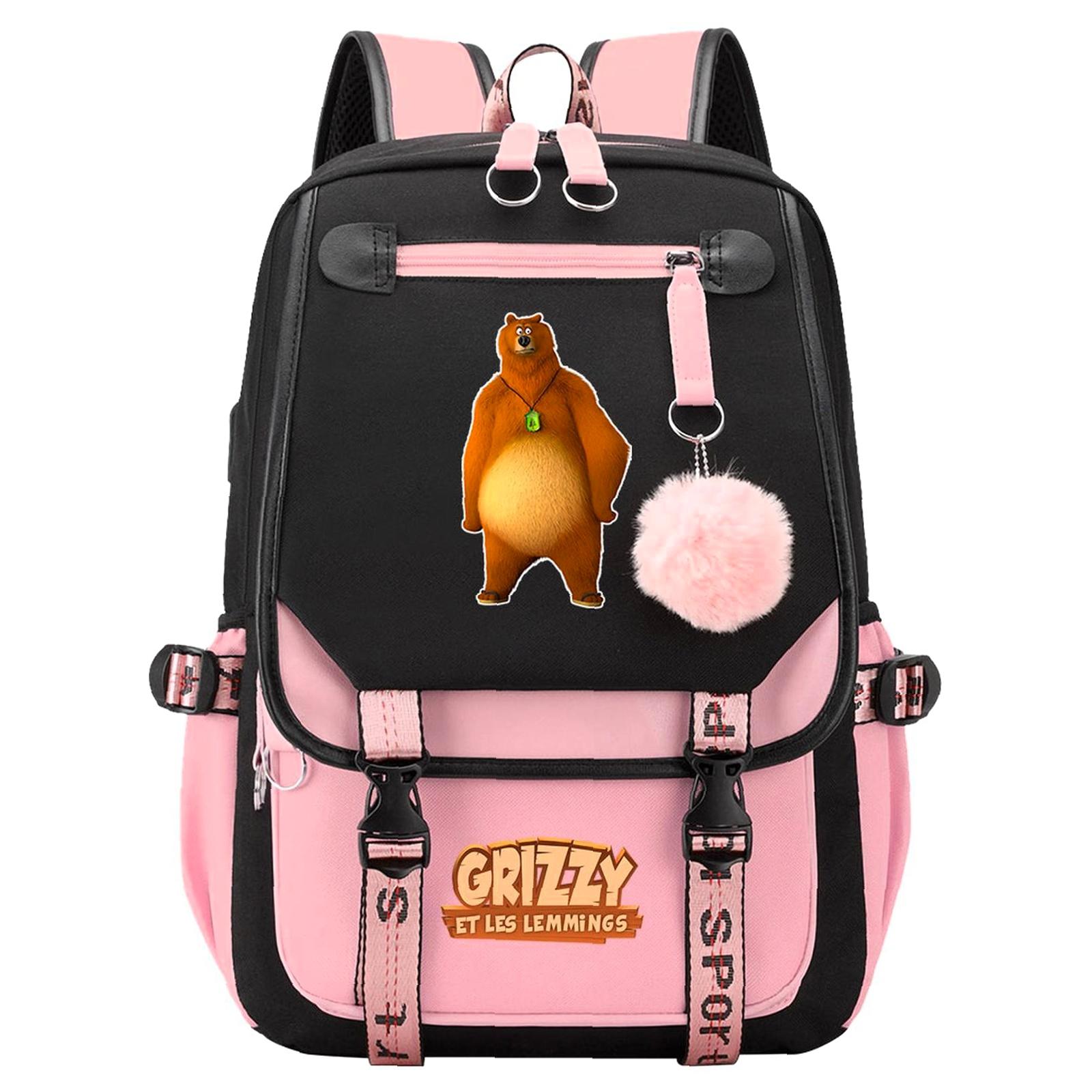 Weekyun Grizzy-Inspired fans backpack with Clamshell Design, Cute ...