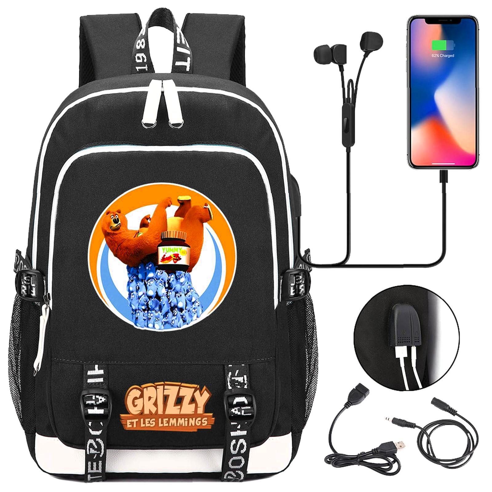 Fun Rucksacks Weekyun Grizzy's Adventure backpack - Fun Multi-Pocket Design Suitable ...