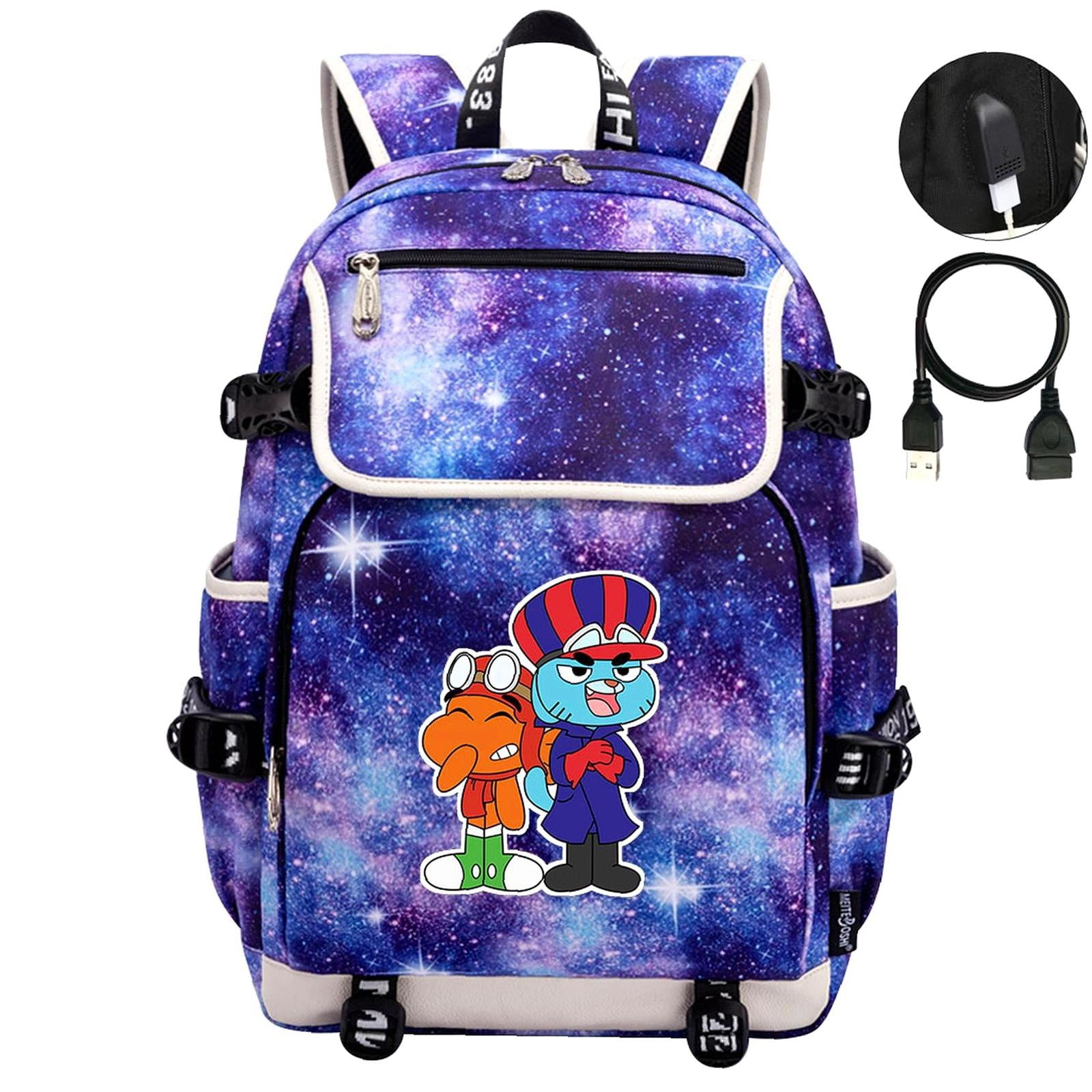 Weekyun Gumball Adventure Backpack - Fun Cartoon Clamshell Design with ...
