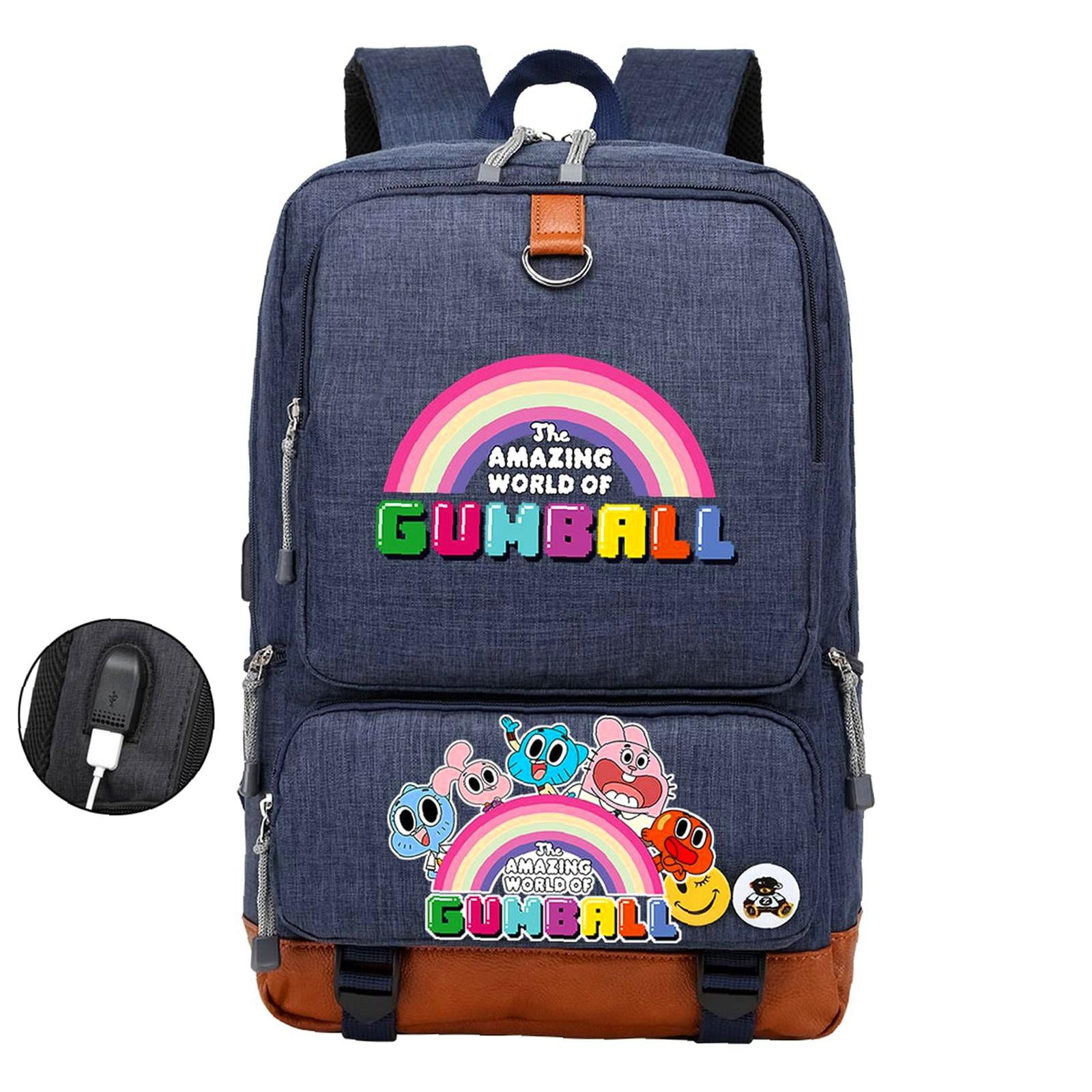 Fun Rucksacks Weekyun Gumball Adventure Backpack - Fun Juvenile Square Backpack with ...