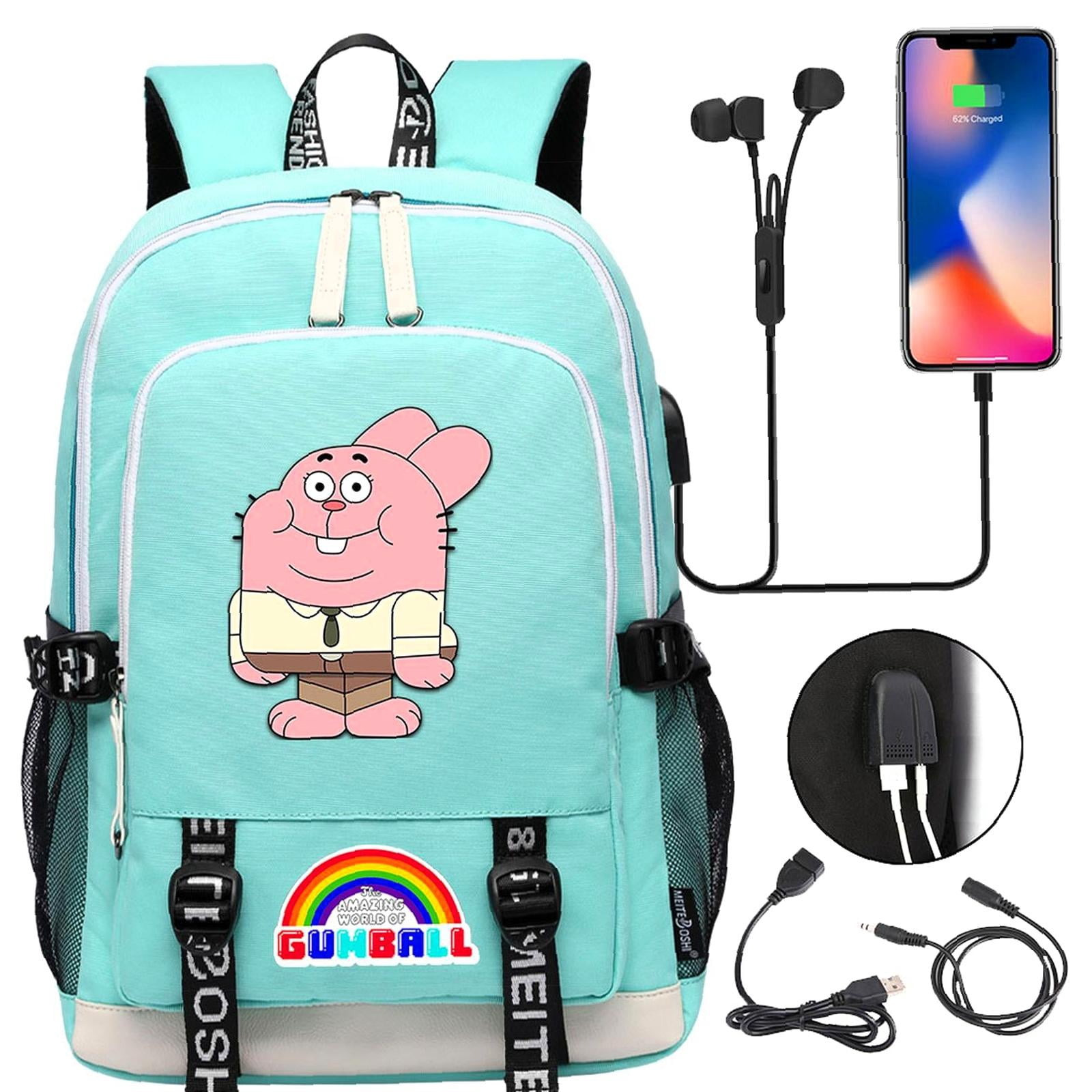 Fun Rucksacks Weekyun Gumball Adventure Backpack - Fun, Multi-Pocket Design with USB ...