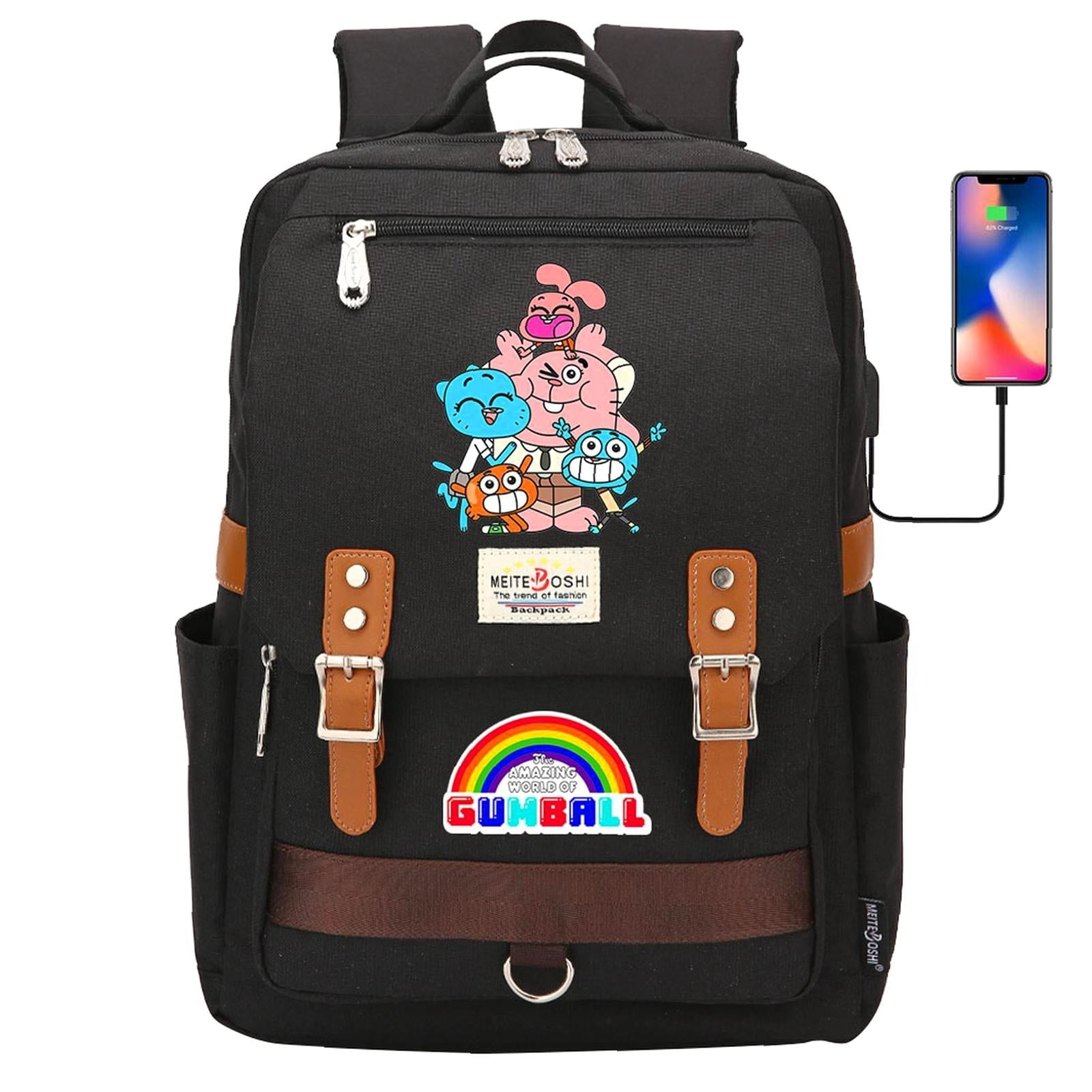 Backpack Compatible Pockets Weekyun Gumball Adventure Backpack for your little one - Fun Cartoon ...