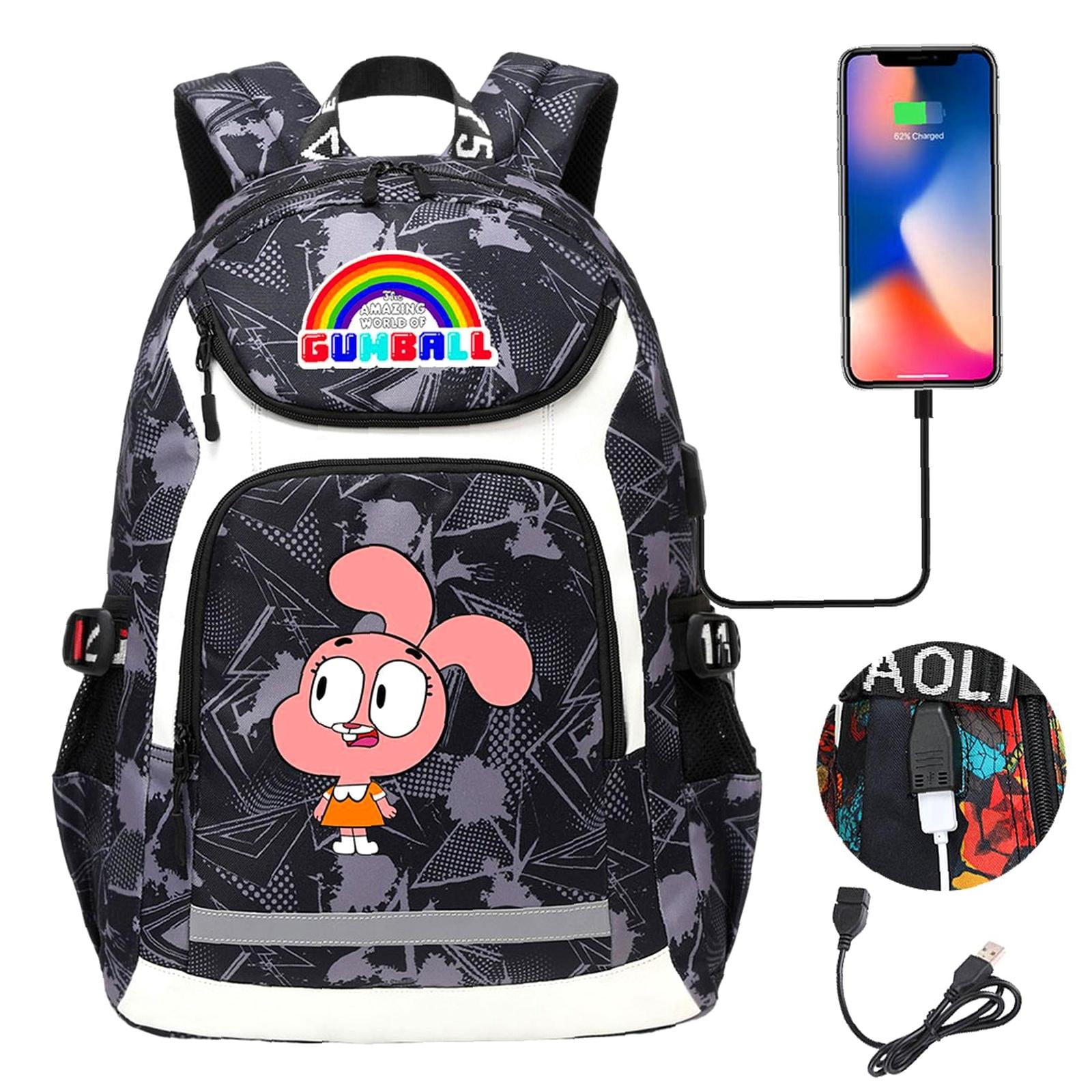 Fun Rucksacks Weekyun Gumball Adventure backpack - Fun Cartoon Design, Double Side ...