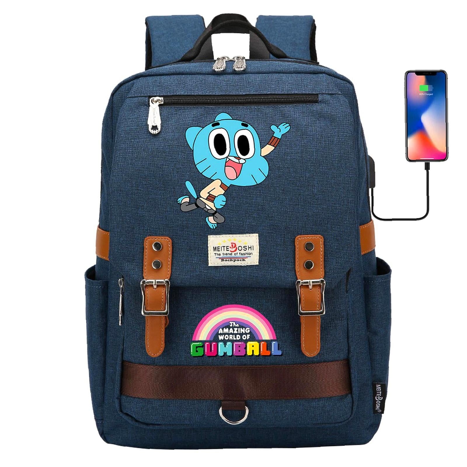 Fun Rucksacks Weekyun Gumball Adventure backpack - Fun Cartoon Design, Suitable for ...