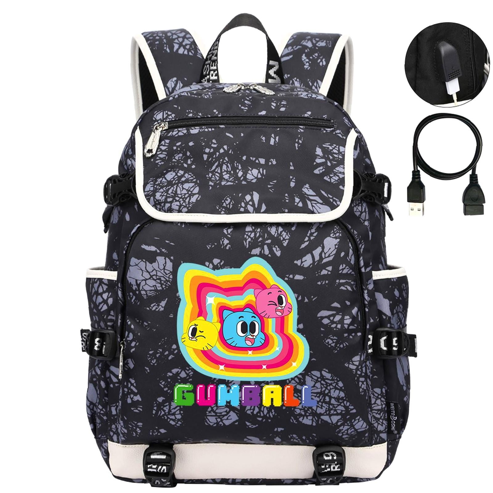 Fun Rucksacks Weekyun Gumball Adventure backpack - Fun Design, USB Charging, 15 ...