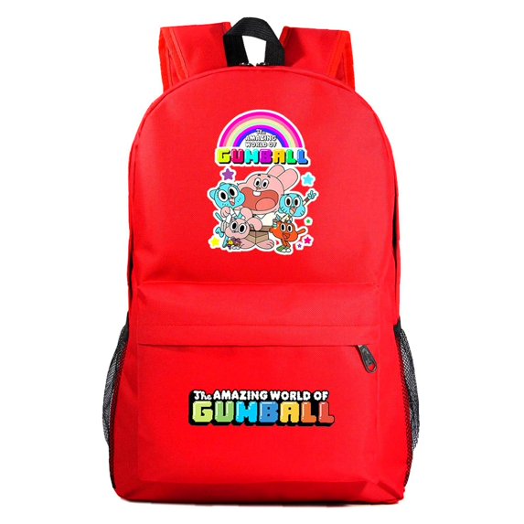 Weekyun Gumball Adventure backpack - Waterproof, 15" Laptop Compatible, Fun Design with Mesh Pockets for young little one!