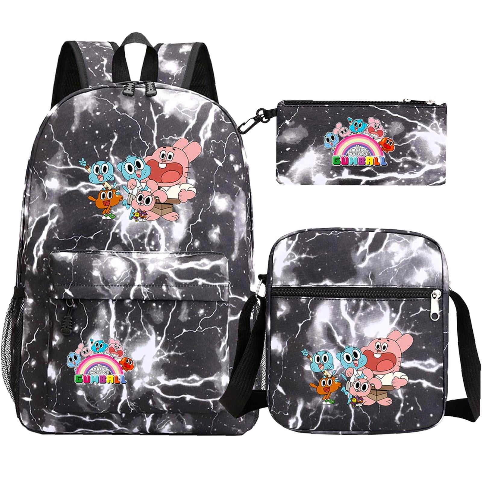 Weekyun The Amazing World of Gumball 3-Piece backpack Set with Lunch ...