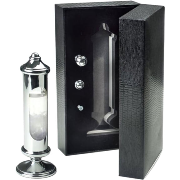 Weems&Plath/ConantBrass Chrome Stormglass In Black Gift BoxNIPP