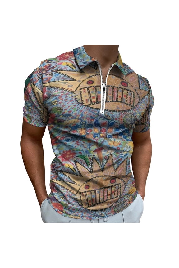 Ween Boognish And Flowers Men Zipper T-shirt Summer Casual Short Sleeve T-shirt Top