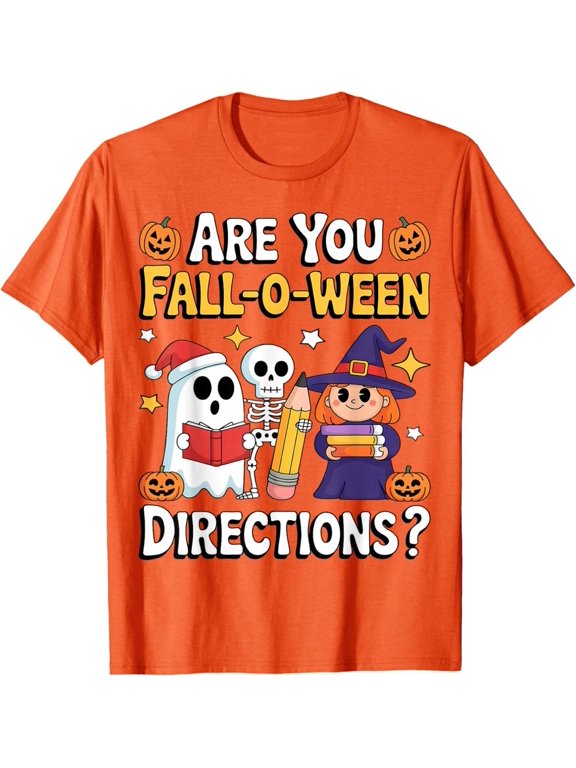 Ween Directions Teacher Joke Fall Halloween School T-Shirt, Size S-5XL