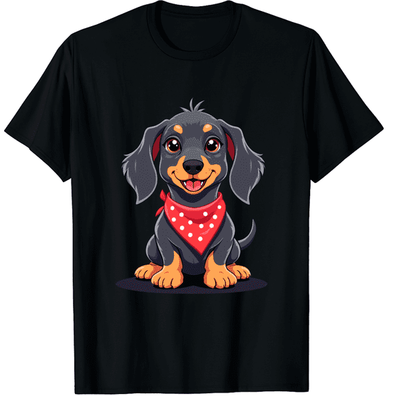 Weenie Mama Funny Dachshund Lover Weiner Dog Gift Graphic Crew Neck Short Sleeve T-Shirts (Men's, Women's)