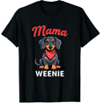 thumbnail image 1 of Weenie Mama Funny Dachshund Lover Weiner Dog Gift Graphic Crew Neck Short Sleeve T-Shirts (Men's, Women's), 1 of 4