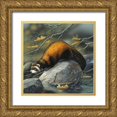 thumbnail image 1 of Weenink, Jan 20x20 Gold Ornate Wood Framed with Double Matting Museum Art Print Titled - Beaver on a rock, 1 of 4