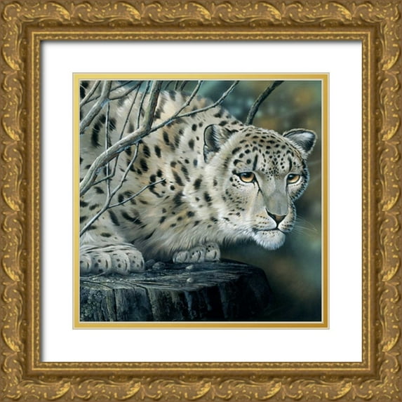 Weenink, Jan 20x20 Gold Ornate Wood Framed with Double Matting Museum Art Print Titled - White tiger