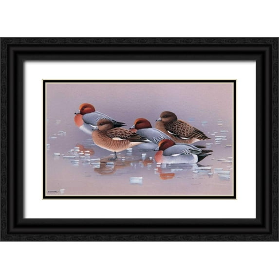 Weenink, Ruud 24x16 Black Ornate Wood Framed with Double Matting Museum Art Print Titled - Chilly together