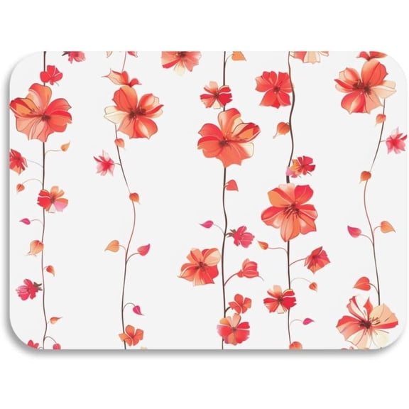 Weeping Cherry Blossom Flower Microfiber Dish Drying Mat for Kitchen Living Room Counter Absorbent Drainer Mats for Countertops Sinks Drain Racks 19.5" x 12" Inch