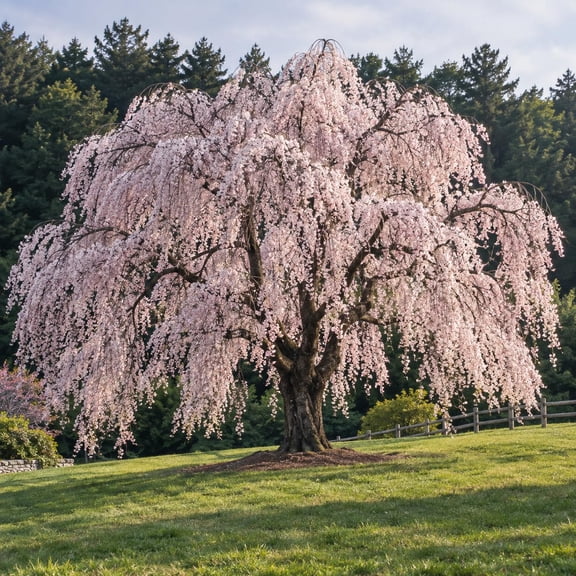 Weeping Cherry Tree Starter Plants, Set of 2, 6-12 In Tall, Full Sun