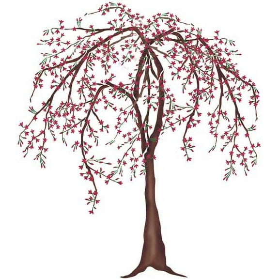 Weeping Cherry Tree Wall Stencil SKU #2098 by Designer Stencils