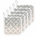 thumbnail image 1 of Weeping Flowers Pot Holders for Kitchen Heatproof Potholder, 5 Pack Blue Grey Spring Floral Botanical Rustic Burlap Hot Pads Multipurpose Oven Pads Cloth Potholders Trivet for Cooking Baking, 1 of 8