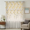thumbnail image 1 of Weeping Flowers Sheer Curtains 54 Inches Long, Yellow Grey Spring Floral Rustic Burlap Light Filering Curtains, Breathable Simi Curtain Privacy Drapes for Kitchen Bathroom Small Window Treatment, 1 of 9